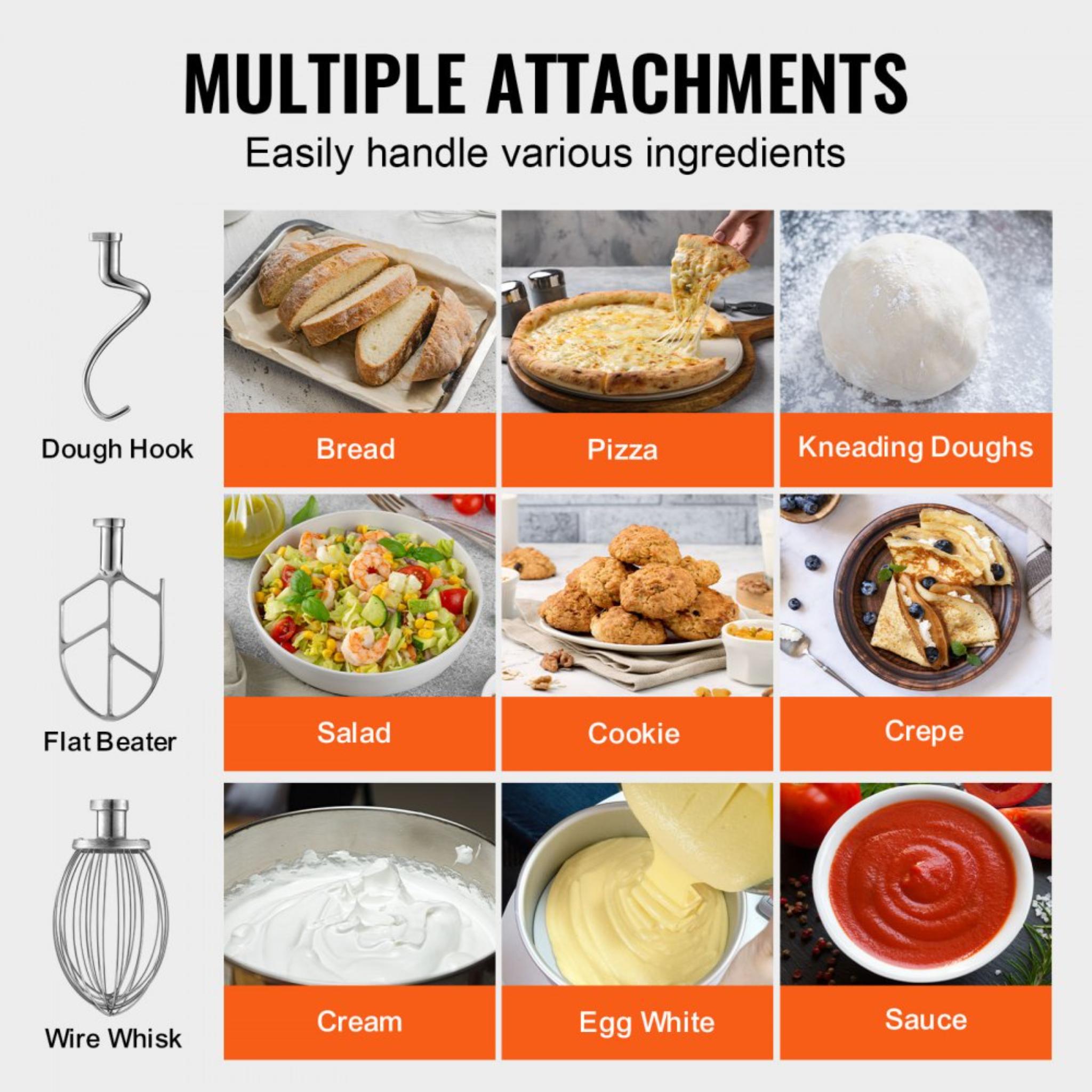 Commercial Food Mixer, 30Qt Commercial Mixer with Timing Function, 1100W Stainless Steel Bowl Heavy Duty Electric Food Mixer Commercial with 3 Speeds Adjustable 105/180/408 RPM